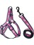 Köpek Göğüs Tasma Seti Reflektörlü Taç Desenli 120 Cm-50 Cm-70 cm Pembe 1