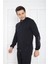 Erkek Spor Lacivert Spor Slimfit, Kapüşonlu, 4 Cepli, 4 Mevsim Eşofman Takımı - 6761 5