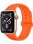 Apple Watch Uyumlu 38 - 40 mm Spor Kordon Silikon Kayış Turuncu 1