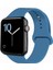 Apple Watch Uyumlu 38 - 40 mm Mavi Spor Kordon Silikon Kayış 1