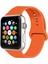 Apple Watch Uyumlu 2 3 4 5 6 7 Se Uyumlu 38 mm 40 mm 41 mm Silikon Kordon Kayış Turuncu 1
