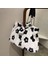 Faux Fur Tote Love Pattern Kürklü Omuz Çantası Yumuşak Peluş Seyahat 3