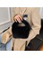 Yumuşak Kabarık Faux Kürk Çanta Peluş Tote Günlük Fermuar Kare Seyahat Sokak Crossbody Çanta 3