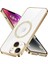 Apple iPhone 14 Plus Kılıf Kamera Lens Tam Korumalı Yuvarlak Halkalı Logo Parlak Kenar Renkli Case 1