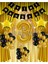 Gold Renk Yıldız Folyo Banner Balon Seti 3 Yaş 1