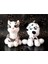 Sevimli 2'li Kedi ve Dalmaçyalı Köpek 15 cm / Uyku ve Oyun Arkadaşı Oyuncak 1