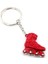 Kırmızı Paten Roller Skate Döner Tekerli Metal Anahtarlık KC002 1