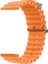 Apple Watch 4 5 38MM Kordon Yeni Dizayn Silikon HS05 Turuncu 1