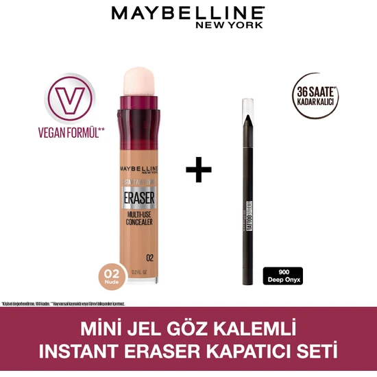 Maybelline Mini Jel Göz Kalemli Instant Anti Age Eraser Kapatıcı Seti - 02 Nude
