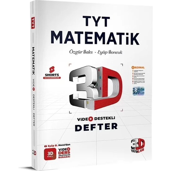 3D Yayınları Tyt Matematik Video Defter Notu Vdd