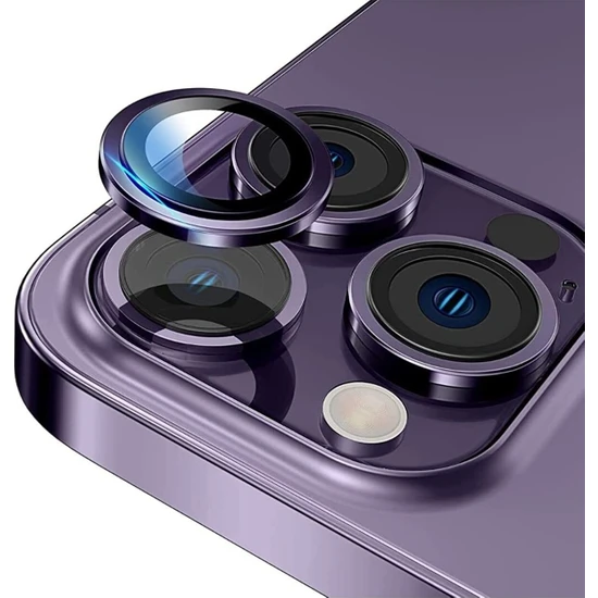 HappyCase Iphone 14 Pro Uyumlu ve Iphone 14 Pro Max Uyumlu Kamera Koruyucu Lens Kamera Lens Kılıf iPhone