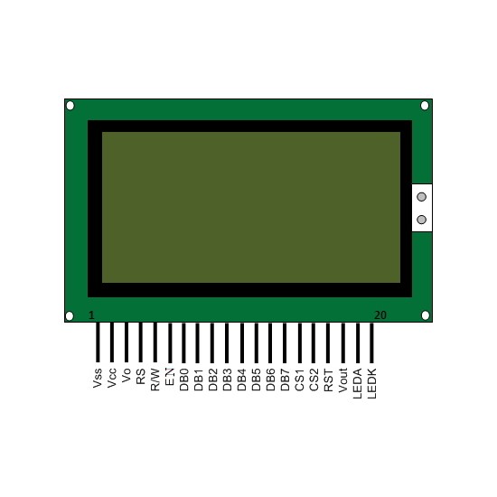 Roba 12864B V2.0 Glcd Mavi Grafik LCD ST7920 Fiyatı