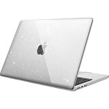 Kızılkaya Apple MacBook Air 13.6 Inç 2022 M2 Çip A2681 Simli Kılıf Sert Rubber Parlak Kapak Koruyucu Case