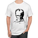 Cawisse Gömlek Atatürklü Beyaz Tişört