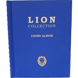 3Alp Koleksiyon Lion Madeni Para Albümü 12 Sayfa  372 Cepli 210MMX265MM  - Mavi