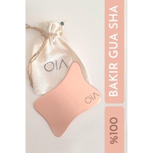 OIA %100 Doğal Bakır Anti Aging Etkili Gua Sha Kare Model | Garantili | Yüz Boyun & Dekolte