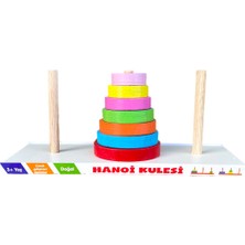 Hamaha Eğitici Ahşap Oyuncak Ahşap Hanoi Kuleleri