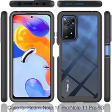 Eabhulie Xiaomi Redmi Note 11 Pro Için Bumper Yerleşik Ekran 360 Tam Koruma Kılıf Kapaklı - Mavi