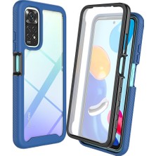 Eabhulie Xiaomi Redmi Note 11 Pro Için Bumper Yerleşik Ekran 360 Tam Koruma Kılıf Kapaklı - Lacivert (Yurt Dışından)