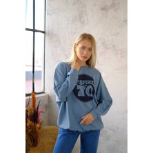 Gizay Baskılı Oversize Sweat