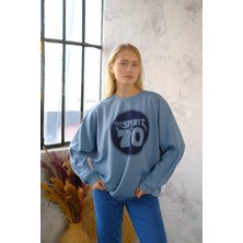 Gizay Baskılı Oversize Sweat