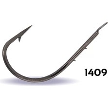 Youvella 1409 Kısa Pala Tırnaklı Olta Iğnesi 100'LÜ Kutu Black Nikel 1/0