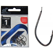 Hayabusa Hsna 201 Kısa Pala Olta Iğnesi 15'li Paket Black Nikel 1