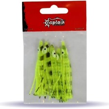 Captain 3594 Octopus Curly 6cm Ahtapot Sübye 5'li Paket Suni Yem 8