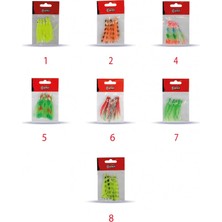 Captain 3594 Octopus Curly 6cm Ahtapot Sübye 5'li Paket Suni Yem 1