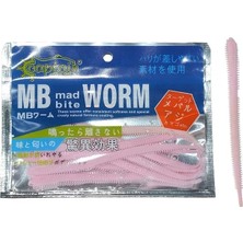 Captain 3456 Mad Bite Worm 10CM Aromalı Lrf Silikonu 1.3gr 10'lu Paket Pembe