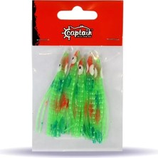 Captain 3594 Octopus Curly 6cm Ahtapot Sübye 5'li Paket Suni Yem 5
