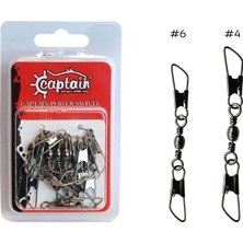 Captain 5030 Çift Yönlü Klips 10'lu Paket Black Nikel 6