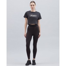 Skechers W Graphic Tee Shiny Logo T-Shirt Kadın Siyah Tshirt S221460-001