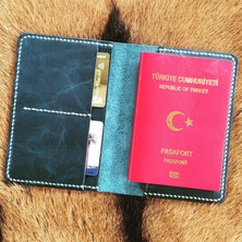 Çakıl Tasarım Hakiki Deri Isme Özel Pasaport Kılıfı