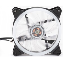 Hubstein 3 Adet ZR-100 1800RPM Rainbow Rgb Kasa Fanı 12 cm Renkli Gökkuşağı Fanı