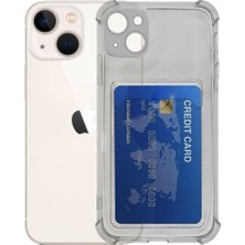 Enfein Iphone 14 Max Ile Uyumlu Kartlıklı Kartvizit Bölmeli Card Case Antişok Kılıf Füme