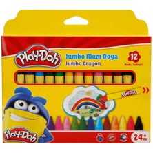 Play-Doh Play Doh Silinebilir Jumbo Crayon Mum Boya 12 Renk