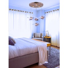 Zage Aydınlatma A Elegance Modern 3 Renk Led'li 4'lü Tasarım Sarkıt Gold Sarı Avize