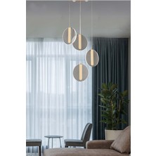 Zage Aydınlatma A Elegance Modern 3 Renk Led'li 4'lü Tasarım Sarkıt Gold Sarı Avize