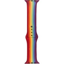 Pazariz Apple Watch Uyumlu Uyumlu Kordon 2 3 4 5 Seri 38 mm 40 mm Gökkuşağı
