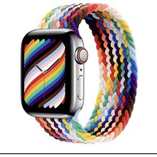 Pazariz Apple Watch Uyumlu Uyumlu 38 40 mm Örgülü Esnek Kordon