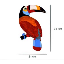 Hediye Ne Alsak Ahşap Tukan Kuşu Duvar Dekor