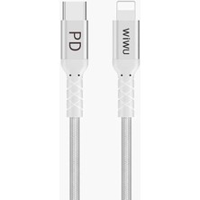 Wiwu WP101 Mfı Lightning Pd Kablo 30W Hızlı Şarj Kablosu 100 mm Data Kablo
