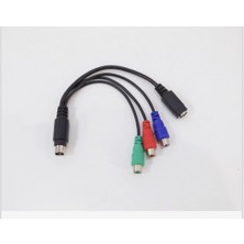 S-Video 9 Pin Erkek To 3 Rca Dişi & 4 Pin S-Video Dişi Dönüştürücü Adaptör