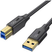 Qgeem QG-CVQ20 Usb-A 3.0 To Usb-B 3.0 Kablo 183 cm Yazıcı Kablosu 5 Gbps Veri Aktarım