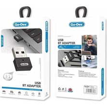 Go-Des Go Des GD-BT112 USB Bluetooth Adaptör V5.1 2.4 Ghz 3 Mbps Aktarım Hızı