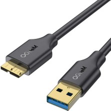 Qgeem QG-CVQ22 USB To Micro USB Kablo 91 cm 5 Gbps Veri Akarımı Altın Kaplama Uçlar