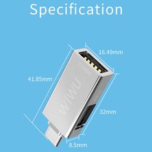 Wiwu T02 Type-C Hub USB 3.0 5 Gbps Veri Aktarımı Alüminyum Alaşım Kompart Tasarım