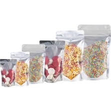 Packtory Ön Şeffaf Metalize Kilitli Doypack Ambalaj 18 x 29 + 4,5 cm. 750 gr. - 50 Adet