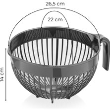 Vienev Linea Pirinç Süzgeci 3 Litre Antrasit